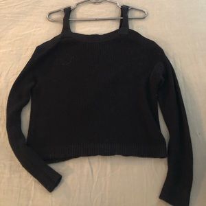 Black off the shoulder knit
